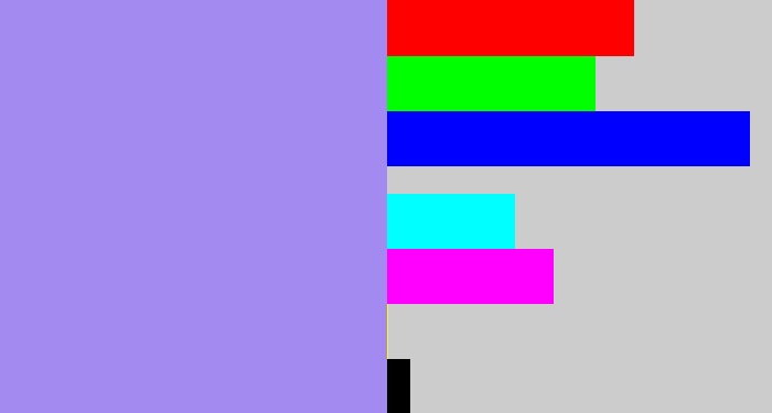 Hex color #a28af0 - perrywinkle