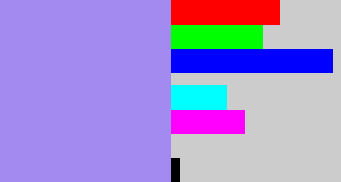 Hex color #a28af1 - perrywinkle