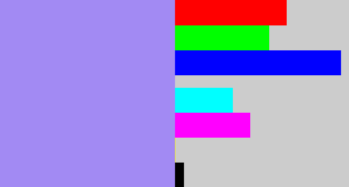 Hex color #a28af3 - perrywinkle