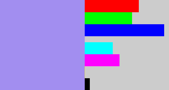 Hex color #a28ef0 - perrywinkle