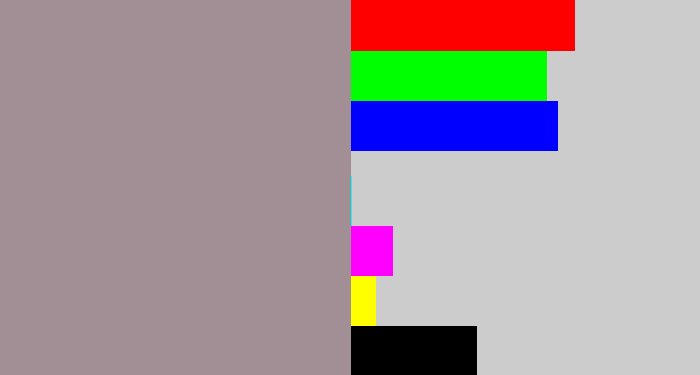 Hex color #a28f96 - grey