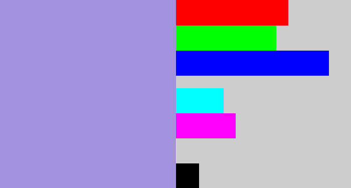 Hex color #a292de - perrywinkle