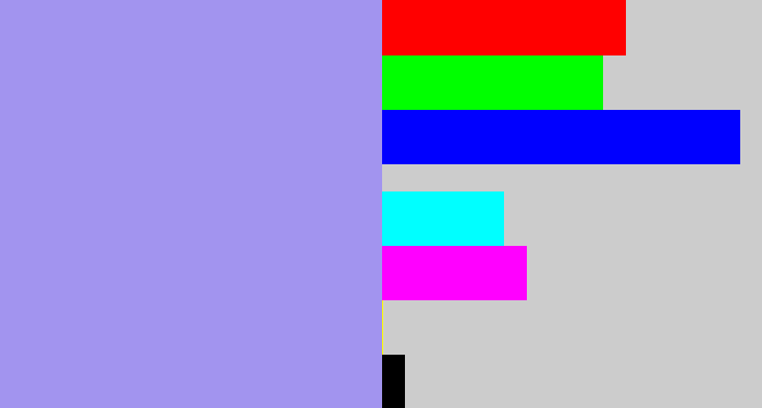 Hex color #a294ef - perrywinkle