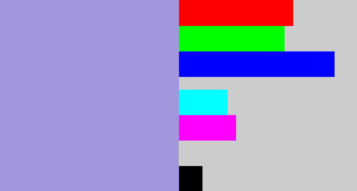 Hex color #a296dd - pale purple
