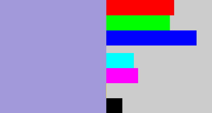 Hex color #a299da - pale purple
