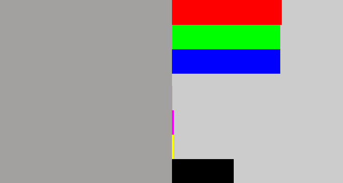 Hex color #a2a1a0 - greyish
