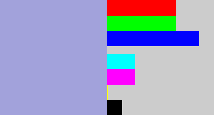 Hex color #a2a2db - light grey blue