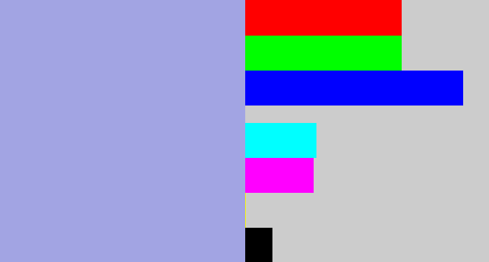 Hex color #a2a4e3 - light grey blue
