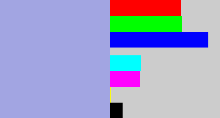 Hex color #a2a5e2 - light grey blue