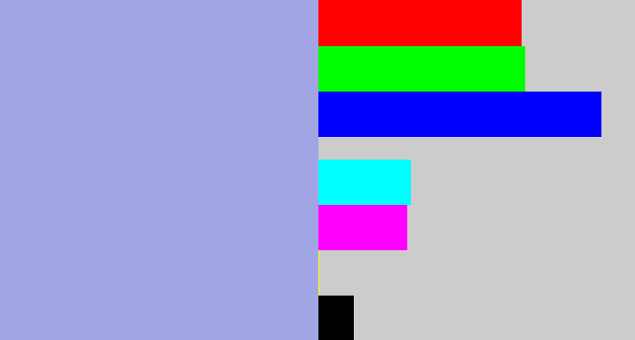 Hex color #a2a5e4 - light grey blue