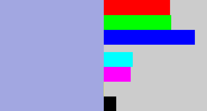 Hex color #a2a7e1 - light grey blue