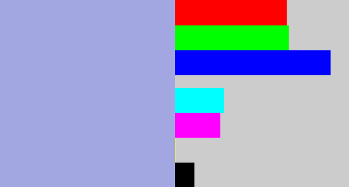 Hex color #a2a7e2 - light grey blue