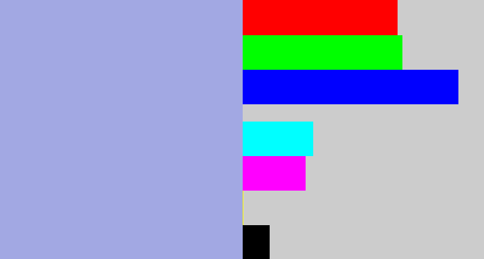 Hex color #a2a8e3 - light grey blue