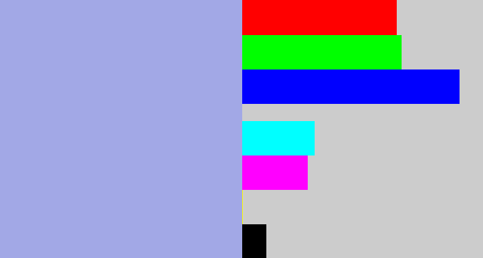 Hex color #a2a8e6 - light grey blue