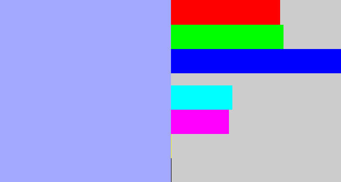 Hex color #a2a9ff - pastel blue