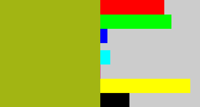 Hex color #a2b513 - gross green