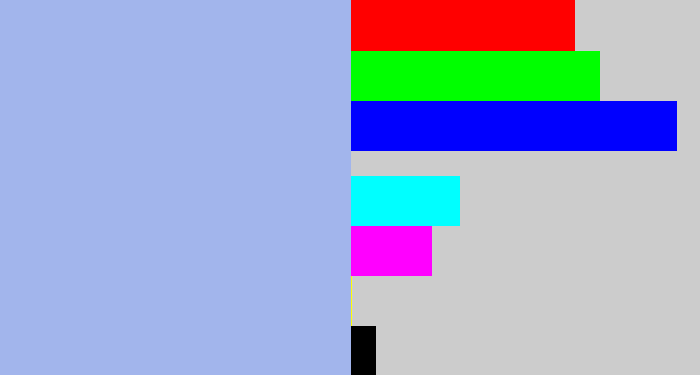 Hex color #a2b5ec - pastel blue