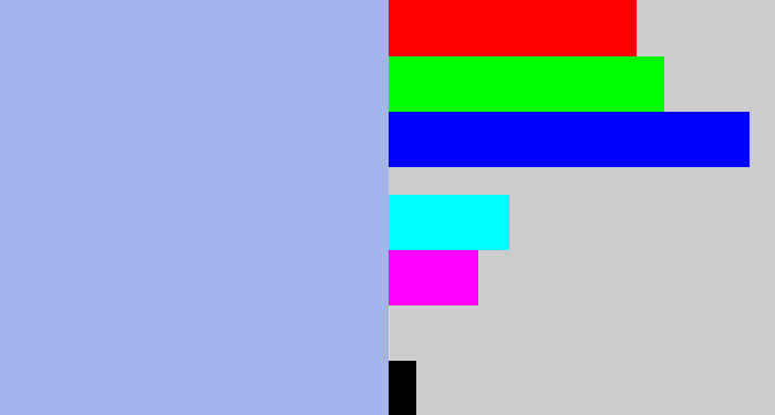 Hex color #a2b6ec - pastel blue