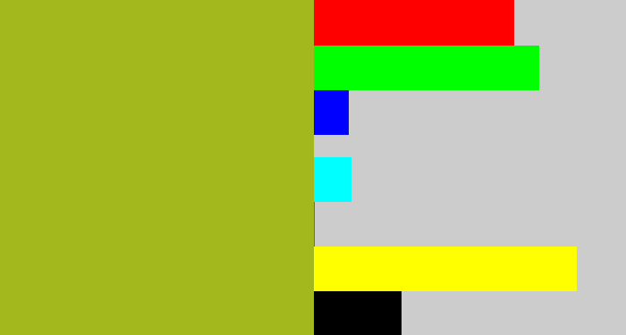 Hex color #a2b81d - pea