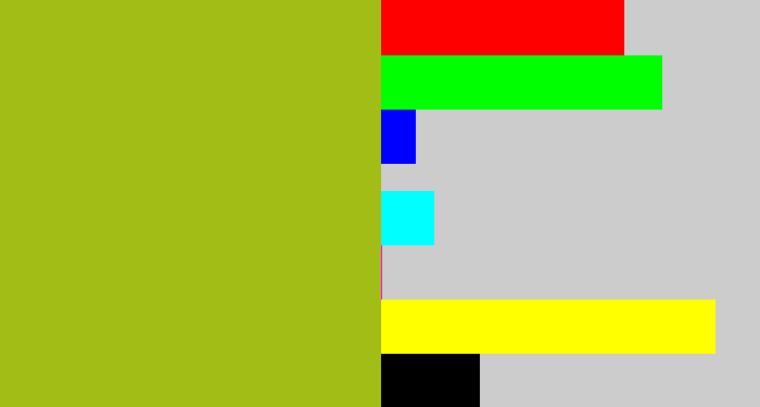 Hex color #a2bd16 - gross green