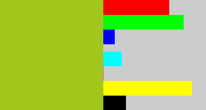 Hex color #a2c61c - pea