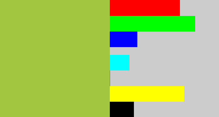 Hex color #a2c63f - booger