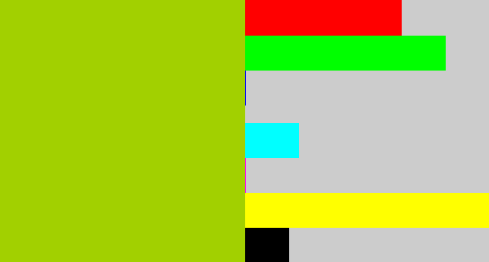 Hex color #a2d000 - slime green