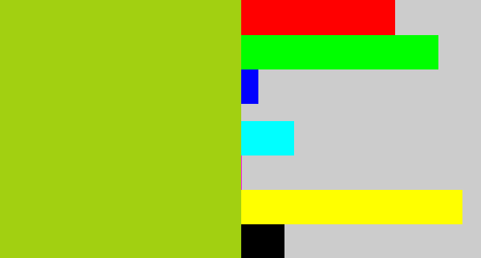 Hex color #a2d011 - slime green