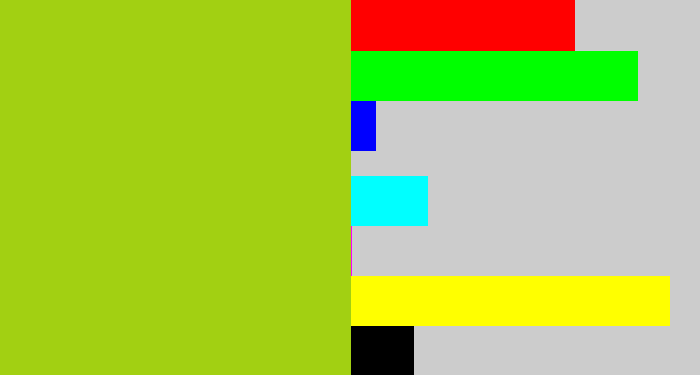 Hex color #a2d012 - slime green