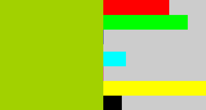 Hex color #a2d100 - slime green