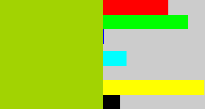 Hex color #a2d302 - slime green