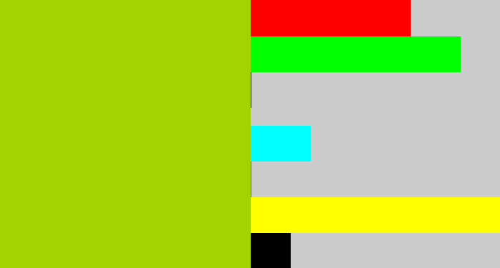 Hex color #a2d500 - slime green