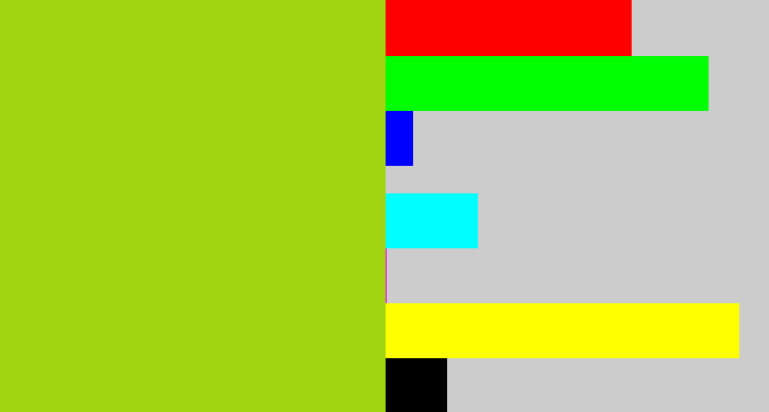 Hex color #a2d511 - yellowish green