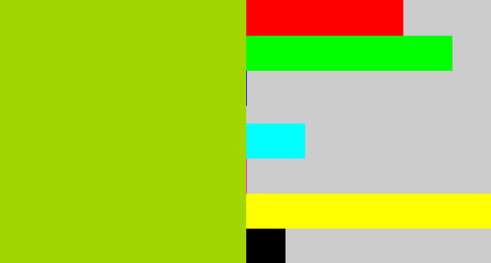 Hex color #a2d601 - slime green