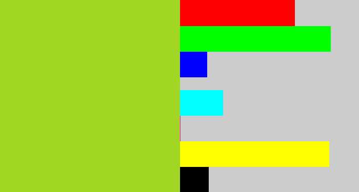 Hex color #a2d625 - yellowish green