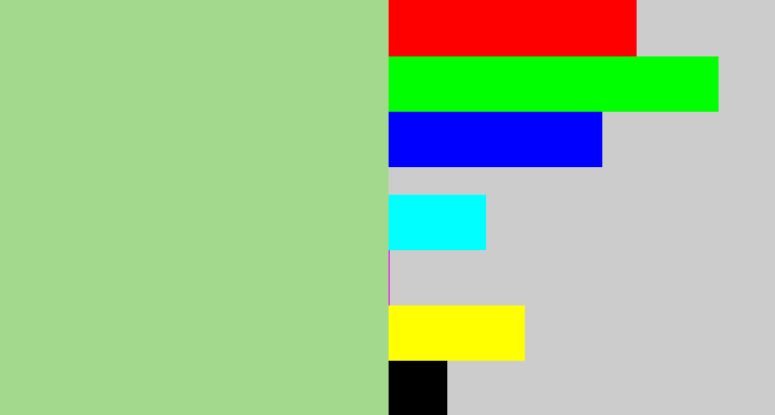 Hex color #a2d98c - pale olive green