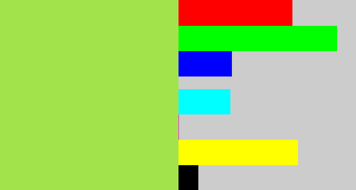 Hex color #a2e34c - kiwi