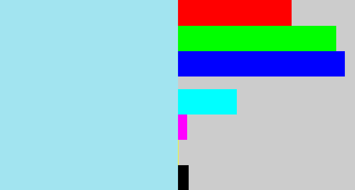 Hex color #a2e4f0 - robin's egg blue