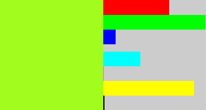 Hex color #a2fd1f - lime