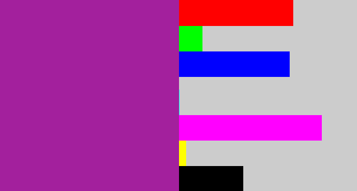 Hex color #a3209d - warm purple