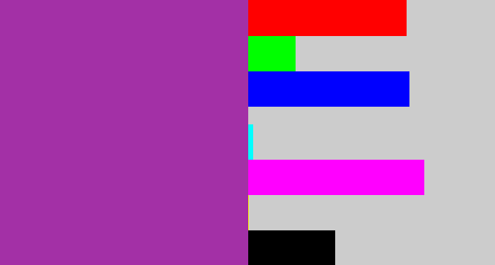 Hex color #a330a6 - ugly purple