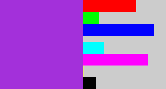 Hex color #a330da - lightish purple