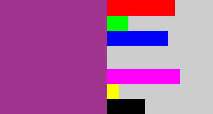 Hex color #a33391 - warm purple