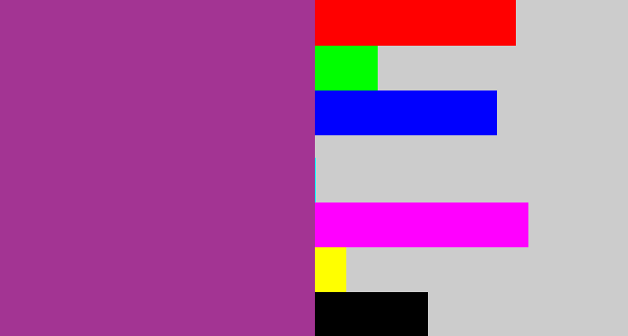 Hex color #a33493 - warm purple