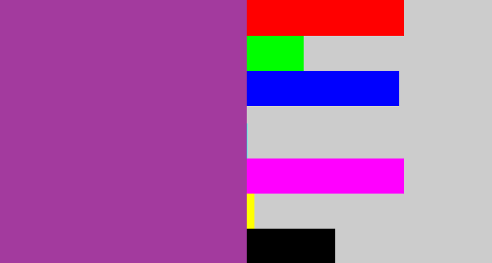 Hex color #a33a9e - ugly purple