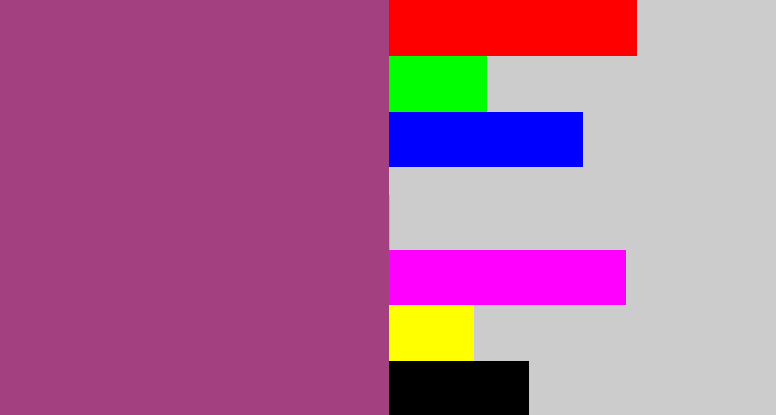 Hex color #a3407f - light plum
