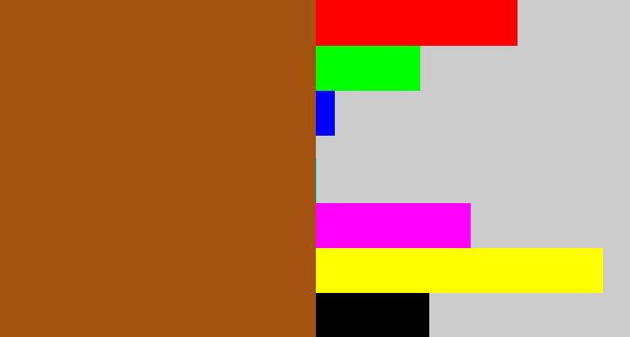 Hex color #a3530f - raw umber