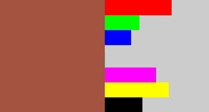 Hex color #a3533f - earth