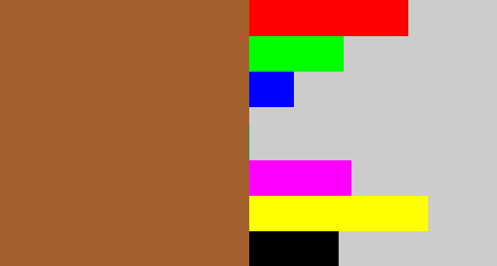 Hex color #a3602d - sepia
