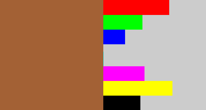 Hex color #a36135 - earth